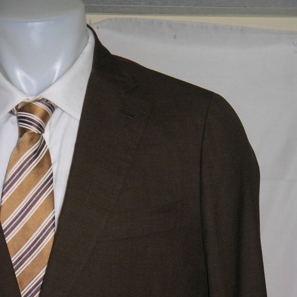 Isaia Capri Black Sheep Solid Brown Current Two Button Suit 44LNWT $3805